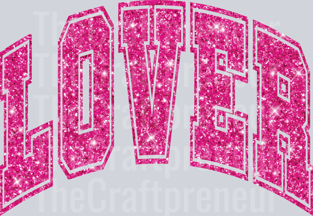 TS Lover Varsity Faux Glitter DTF Transfer