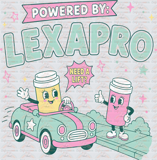 002_Mental Health_Sarcasm_Medication_Lexapro_Antidepressant_Pill Bottles_Pastels_Preppy_Back