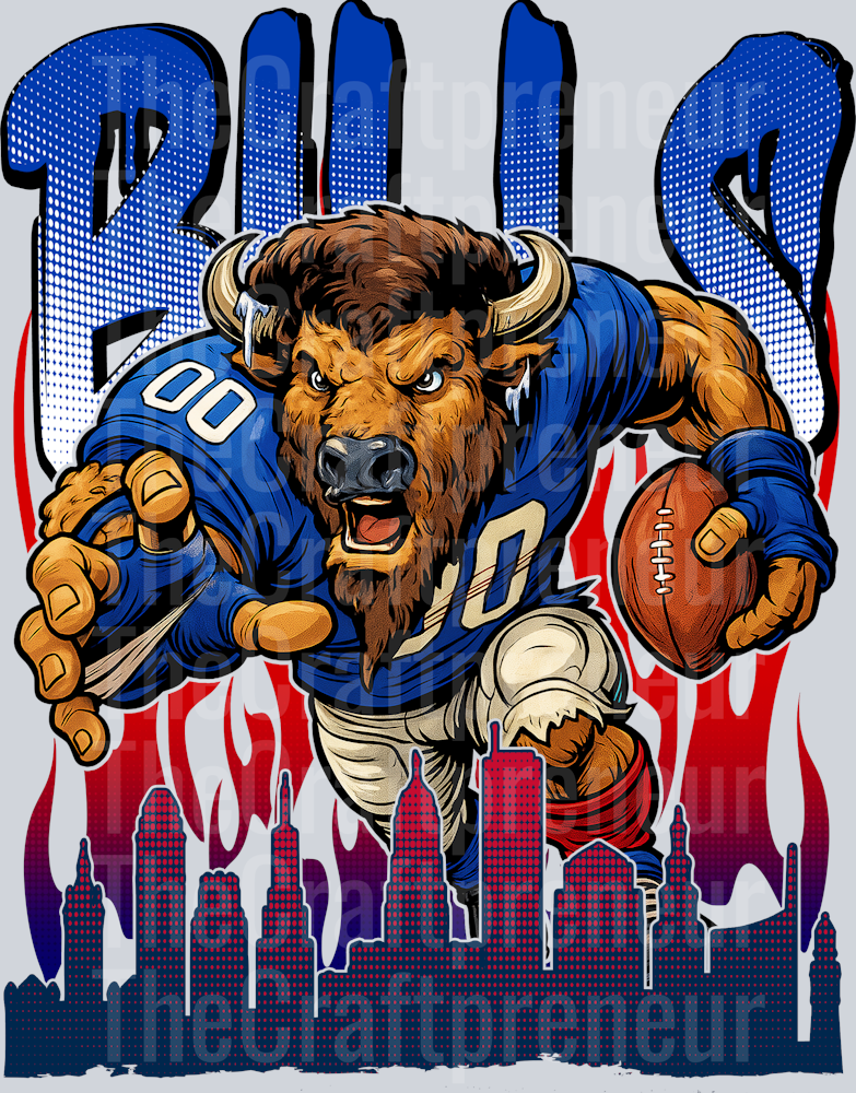 Bills Drip Skyline DTF Transfer