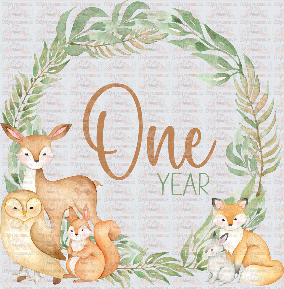 002_Family_Infant_Milestones_Woodland Cute Milestones_Deer_Fox_Squiirrel_One Year
