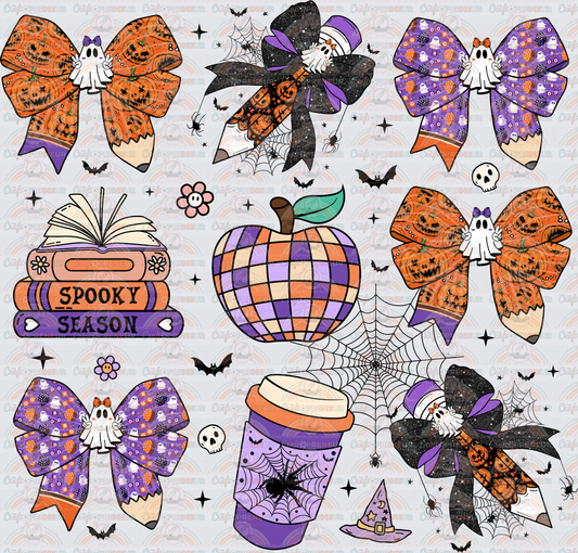 Halloween_School_Jobs_Teacher_Spooky Season_Coquette Bow_Grid_Apple_Coffee_Ghost