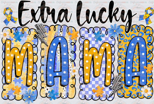 002_Causes_Down Syndrome_Awareness_Blue and Yellow_March Causes_Chromosomes_Extra Lucky_Mama