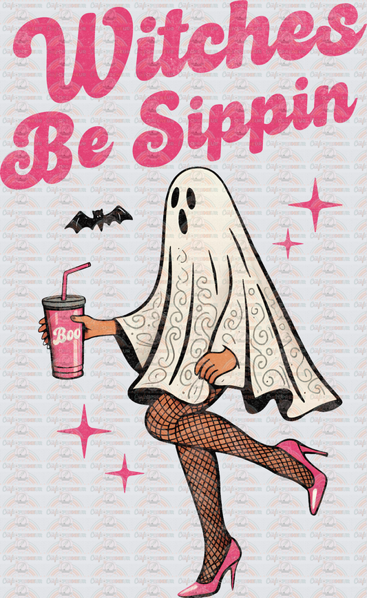 Halloween_Sarcasm_Ghost_Adult Theme_Alcohol_Ghost_Witchy_Witches Be Sipppin_Spooky Season_Stilettos_Textured