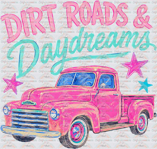 Summer_Trucks_Vintage Truck_Preppy_Pink_Dirt Roads_Wesern_Dirt Roads and Day Dreams
