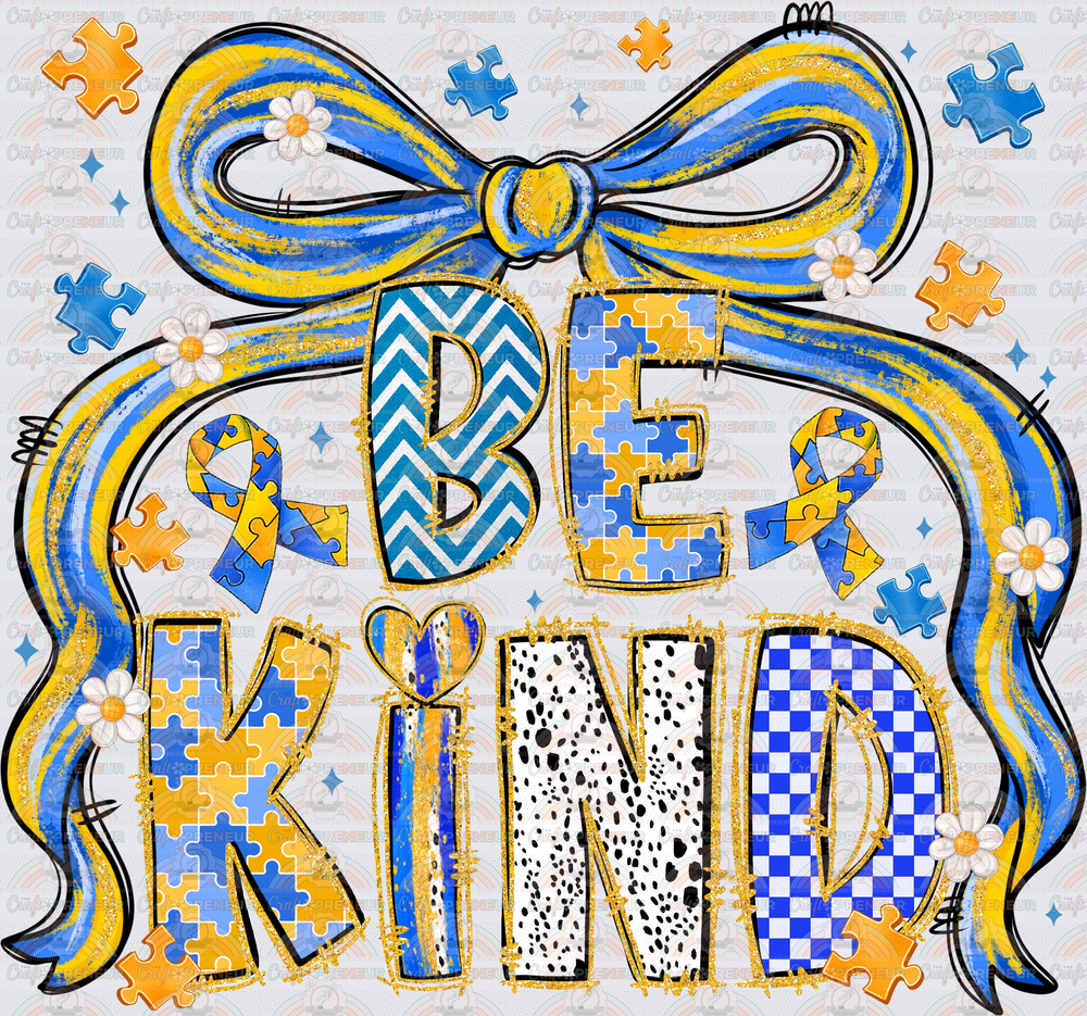 002_Causes_Down Syndrome_Awareness_Blue and Yellow_March Causes_Chromosomes_Be Kind_Coquette Bow