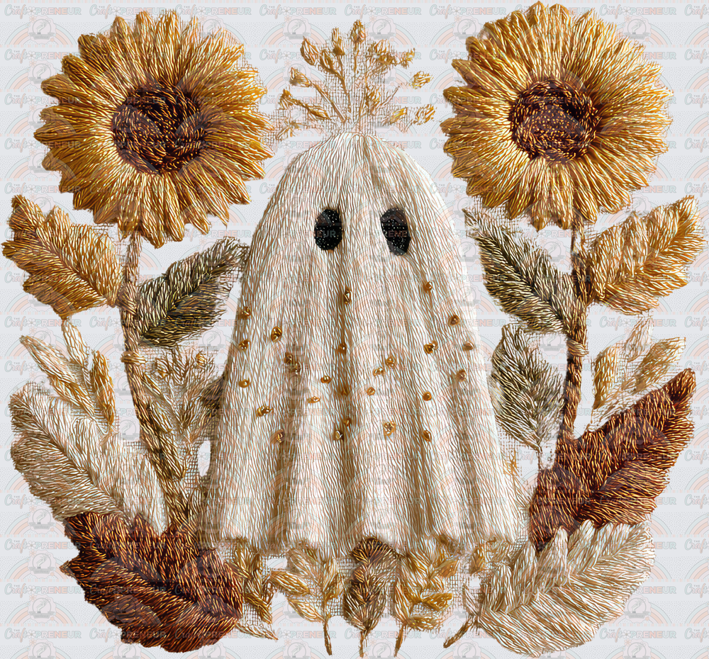 Fall_Flowers_Sunflowers_Ghost_Faux Emrboidery_BoHo_Minimalist