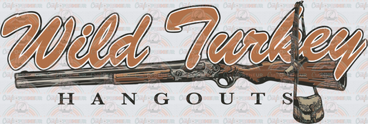 001_Hunting_Wild Turkey_Hangout_Unisex_Vintage_Retro_Dark_Front