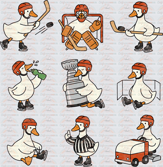 Sports_Hockey_Goose_Grid_Stanley Cup_Referee_Zamboni_Goalie_Hockey Sticks_Ice Ring