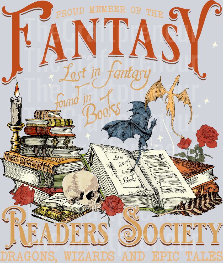 (Set!) Fantasy Readers Society Back DTF Transfer