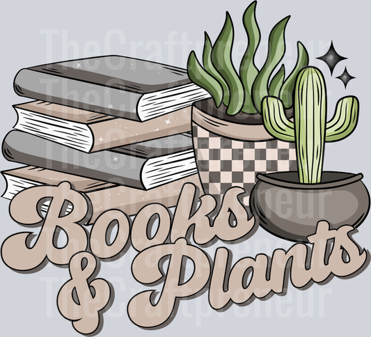 Books & Plants DTF Transfer