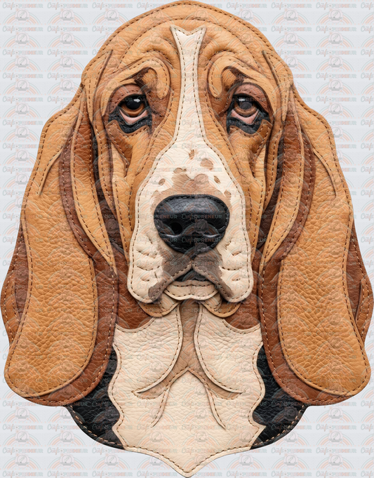 002_Dogs_Breeds_Faux Leather_Faux Embroidery_Hyperrealistic_Basset Hound