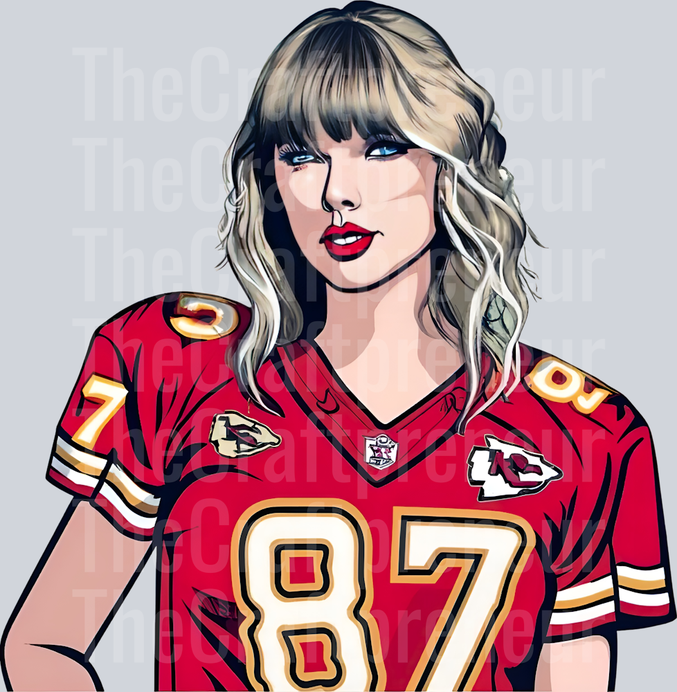 TS In Travis Kelce's Jersey DTF Transfer