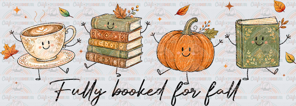 Fall_Books_Fully Booked for Fall_Sketch_Skinny_Coffee_Pumpkins_Book Stack