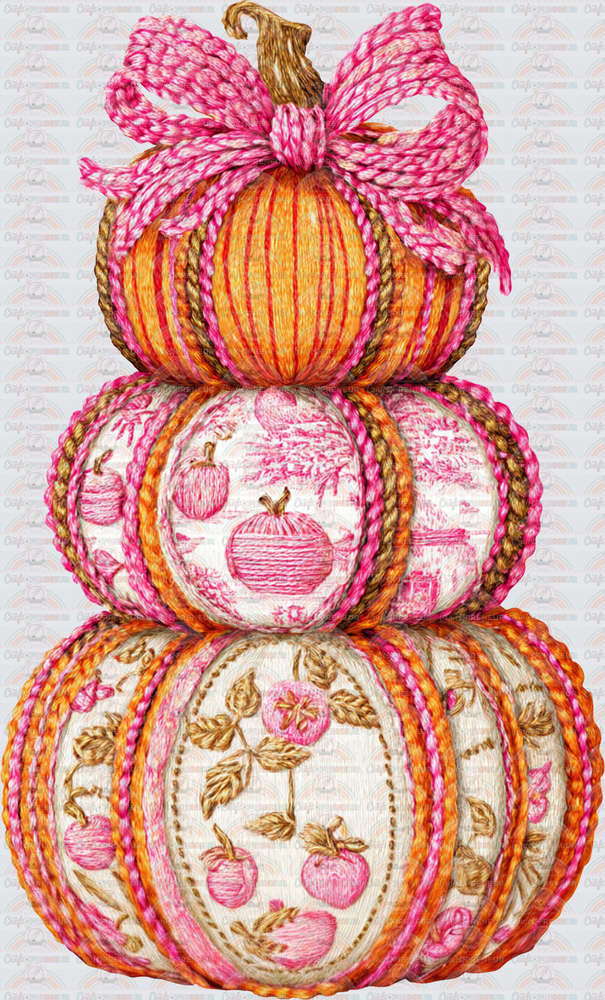 Seasons_Fall_Pumpkins_Coquette Bow_Stack_Trio_Preppy