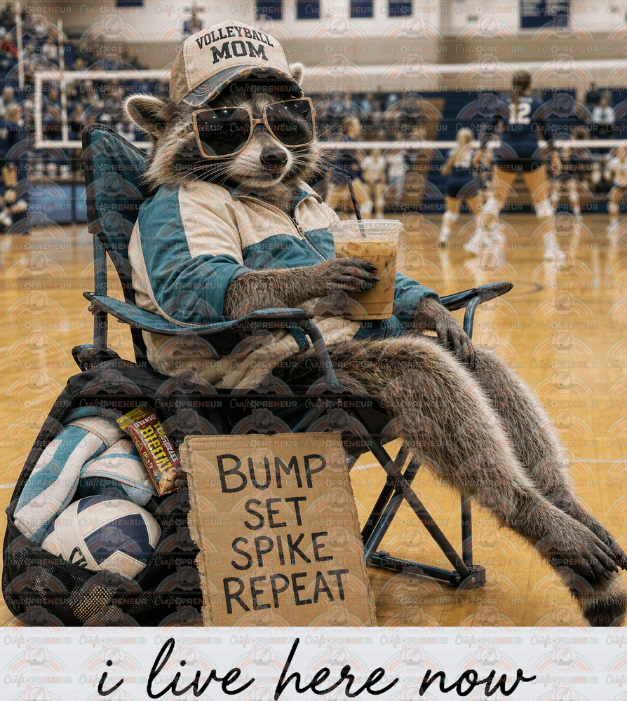 Sports_Volleyball_Volleyball Mom_Sports Mom_Bump Set Spike Repeat_I Live Here Now