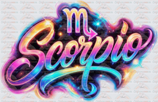 002_Zodiac_Astrology_Neon_Astrological Signs_Celestial_Scorpio
