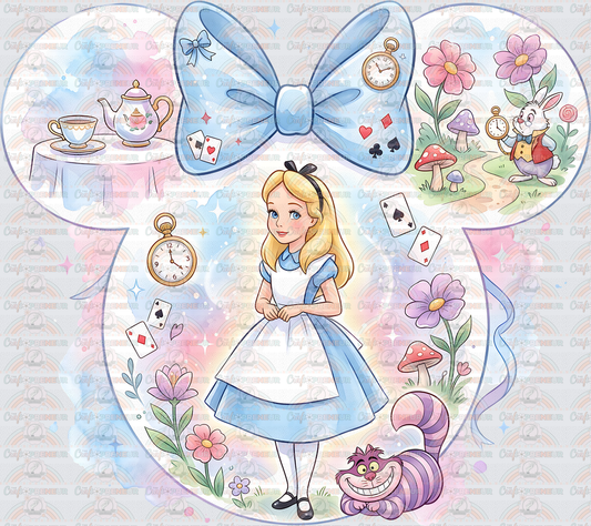 002_Disney_Princess_Watercolor_Mouse Ears_Minnie Ears_Alice in Wonderland_Alice