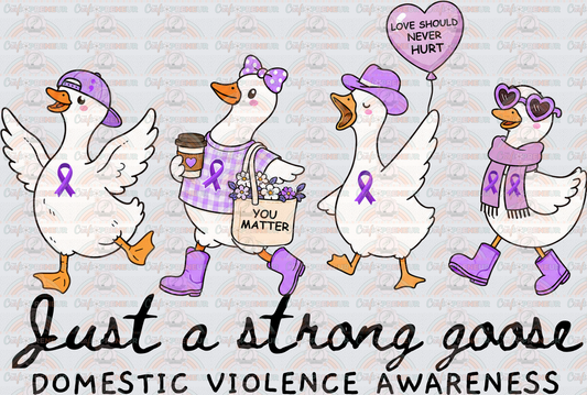 Causes_Domestic Violence_Awareness_Goose_Just a Strong Goose_Domestic Violence Awareness_Black