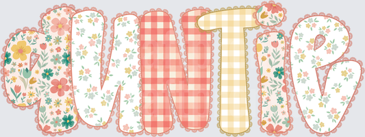 002_Family_Name Set_Mama_Grandparent_Preppy_Orange_Gingham_Grand Millenial_auntie