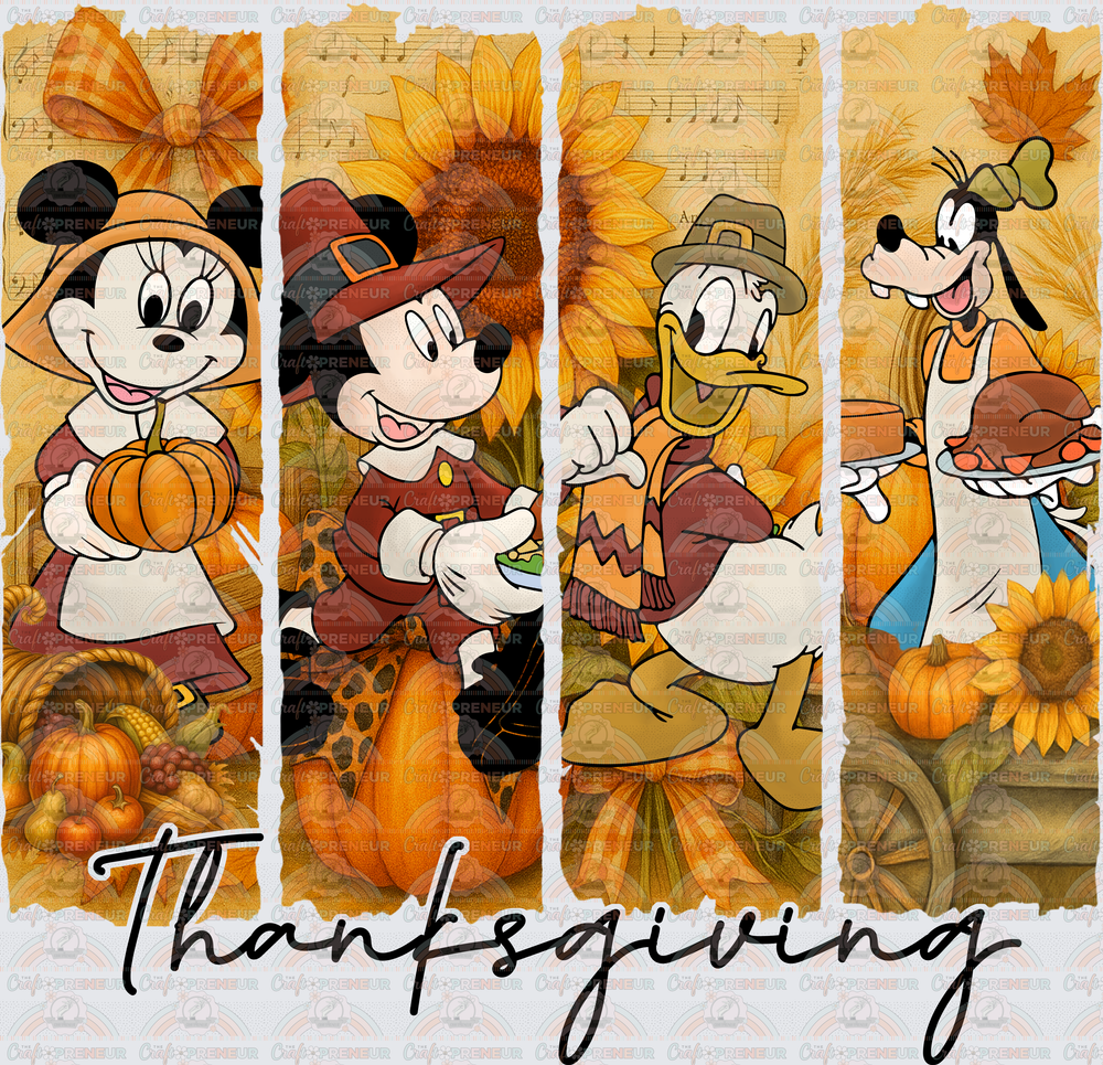 DIsney_Fall_Thanksgiving_Canvas_Mickey and Friends_Pilgrims