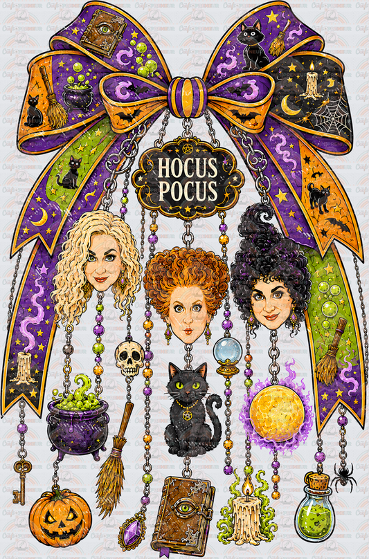 Disney_Hocus Pocus_Halloween_Spooky Season_Witchy_Coquette Bow_Charm Bow