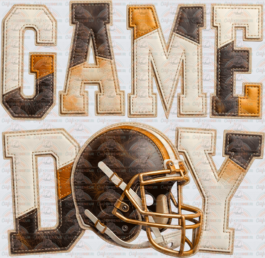 Sports_Football_Faux Leather_Varsity_Game Day_Helmet_PIg Skin_Stack_KP