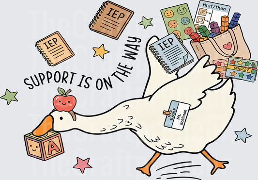 School_Jobs_Special Educatiion_IEP_Support is on the Way_Stickers_Goose