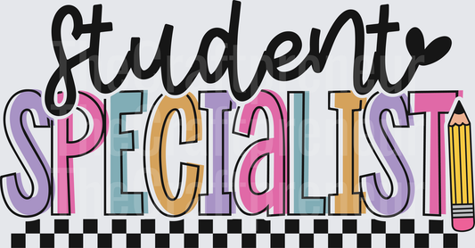 002_School_Jobs_Retro_Checkerboard_Tall Letter_Typography_Student Specialist