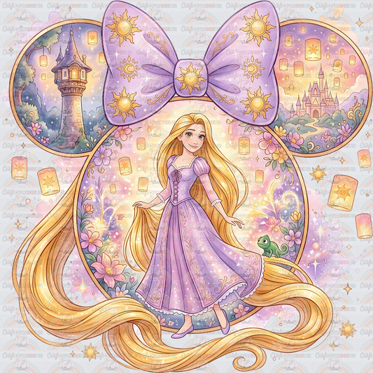 002_Disney_Princess_Watercolor_Mouse Ears_Minnie Ears_Tangled_Rapunzel