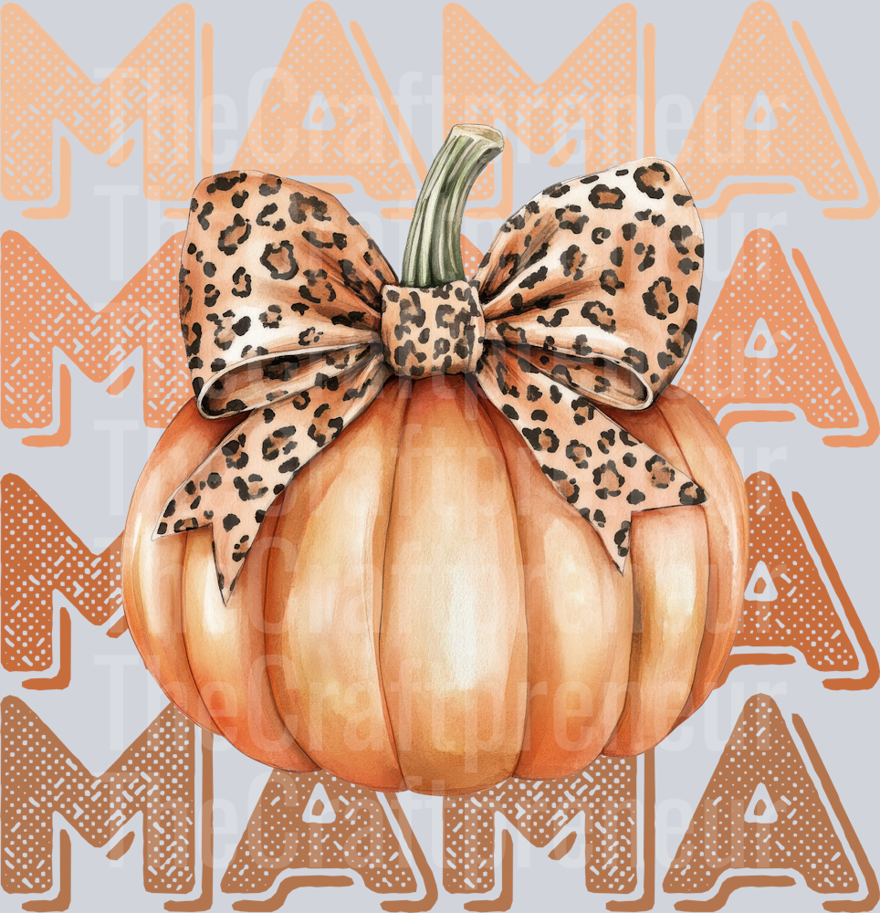 (Set!) Mommy & Me Pumpkin Distressed Stack (Mama) DTF Transfer
